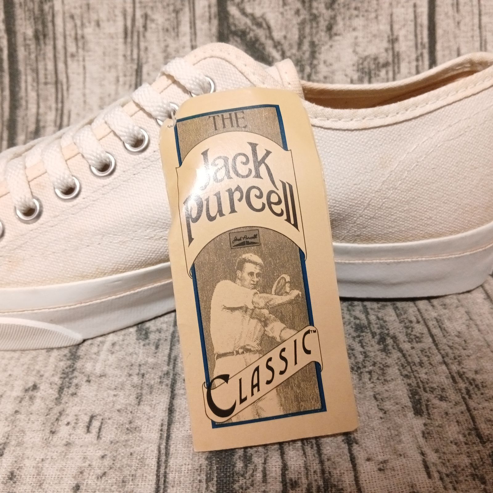 26cm / US 7.5】80s Made in USA CONVERSE JACK PURCELL CANVAS WHITE