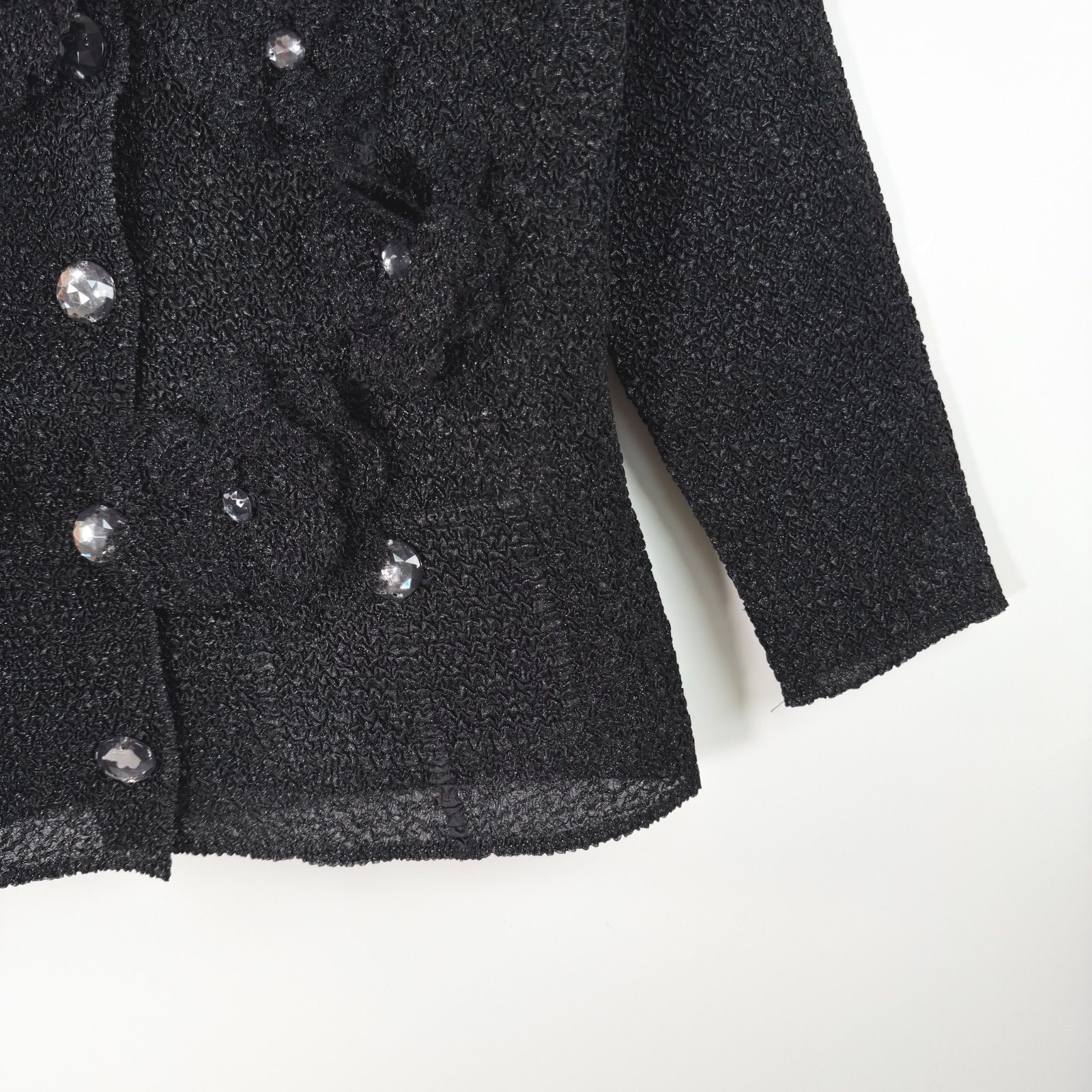 美品✨️ノコオーノ　ジャケット カーディガン　ビジュー フリル 花 NOKO OHNO ノコオーノ フラワー ビジュー ジャケット - メルカリ