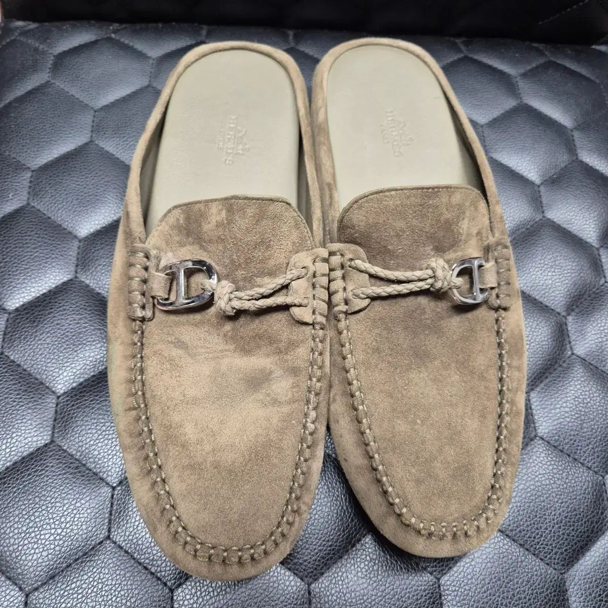 Hermes エルメス ローファー スウェード ブラウン