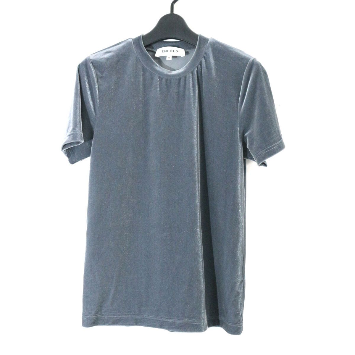 ENFOLD エンフォルド 23AW VELOUR T-SHIRT ベロアTシャツ 38 300GA180