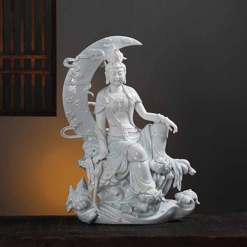 新品 観音菩薩 神 神様 仏 仏像 セラミック オブジェ リビング オフィス
