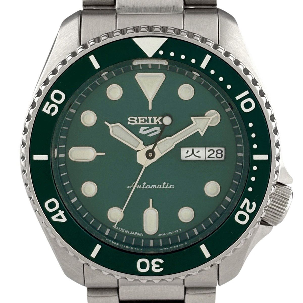 セイコー SEIKO 5スポーツ 4R36-07G0 腕時計 SS 自動巻き グリーン 