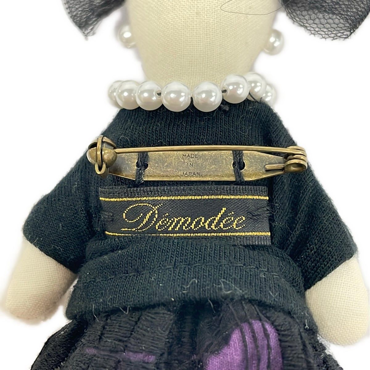 Demodee(デモデ) キーホルダー(チャーム) 黒×パープル×マルチ ビーズ