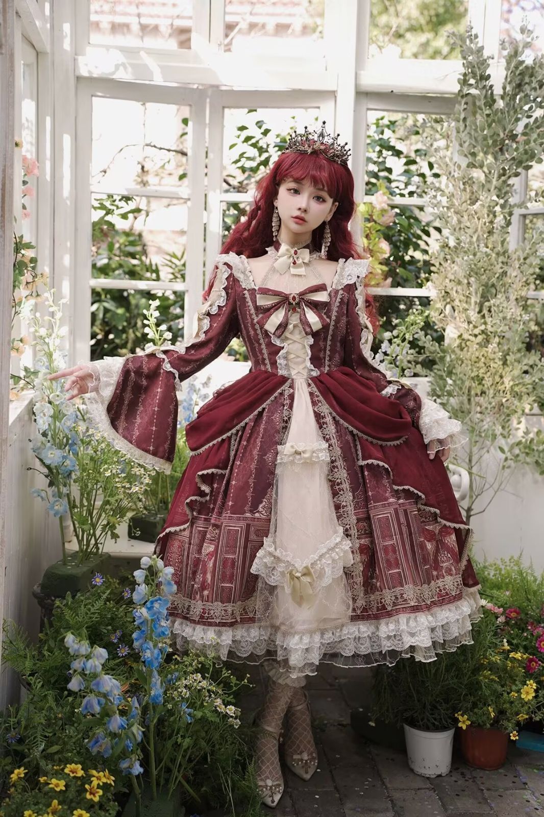 Brand New Lolita Lolita Dress, Green, Clean, Lolita Fashion, Lolita Fashion, Short Sleeve, Classical, Gothic, Adult, Fluffy, Lace, Women's, Halloween, Costume, Cosplay, Authentic Princess, Sweet, Lolita Dress, Maid, Cute