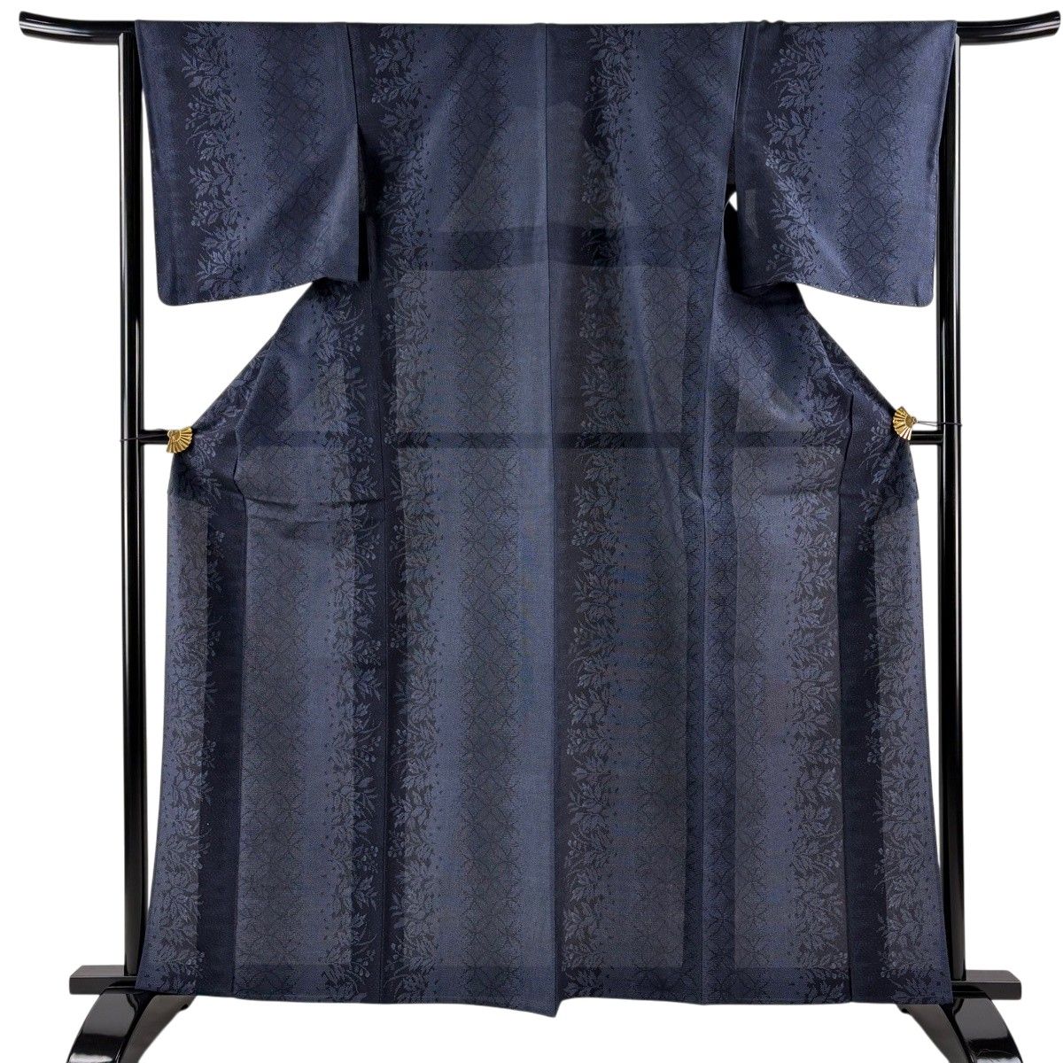 美品】 塩沢紬 身丈163cm 裄丈65cm M 薄物 塩沢絣 夏紬 証紙 七宝文