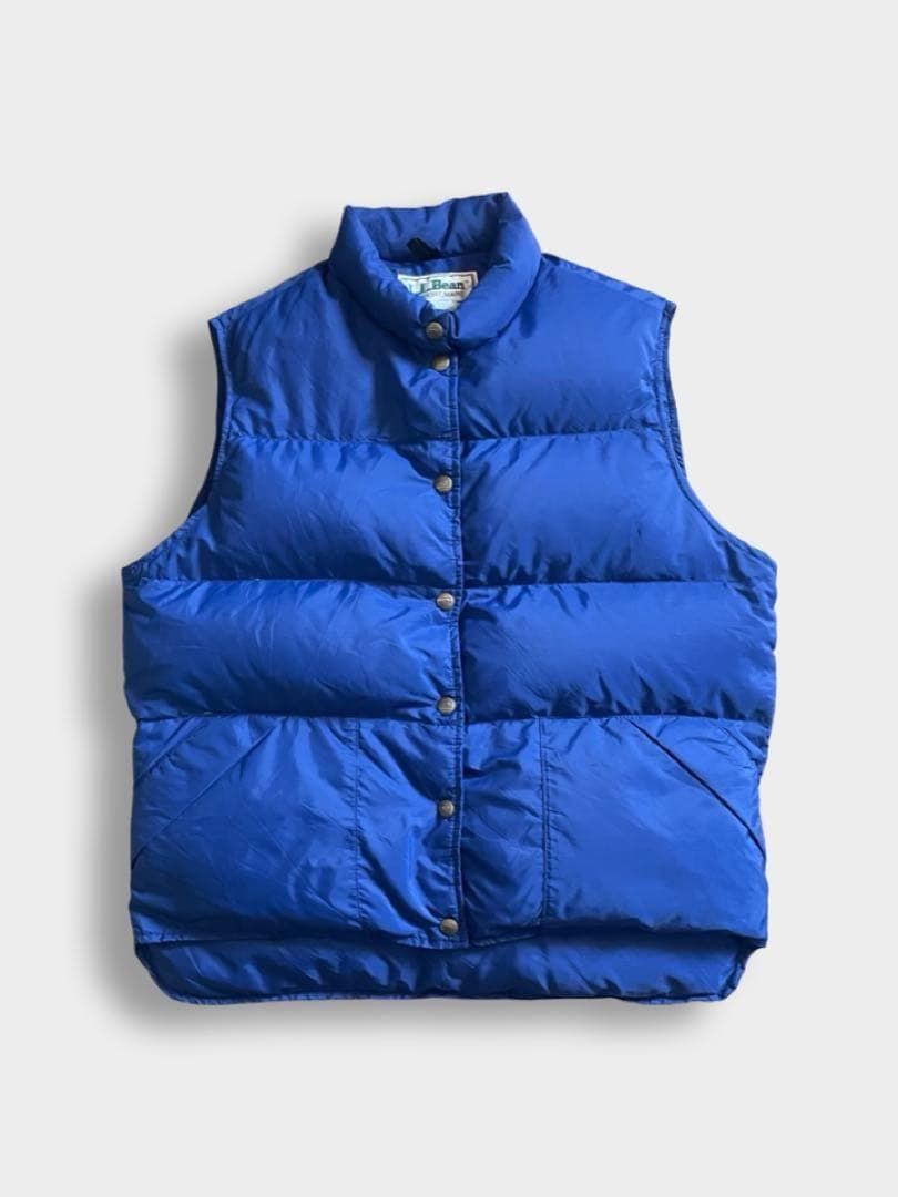 70s USA製 LLBean エルエルビーン ダウンベスト ネイビー M相当 - メルカリ
