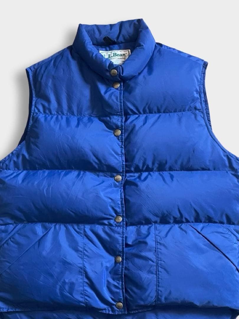 70s USA製 LLBean エルエルビーン ダウンベスト ネイビー M相当 - メルカリ