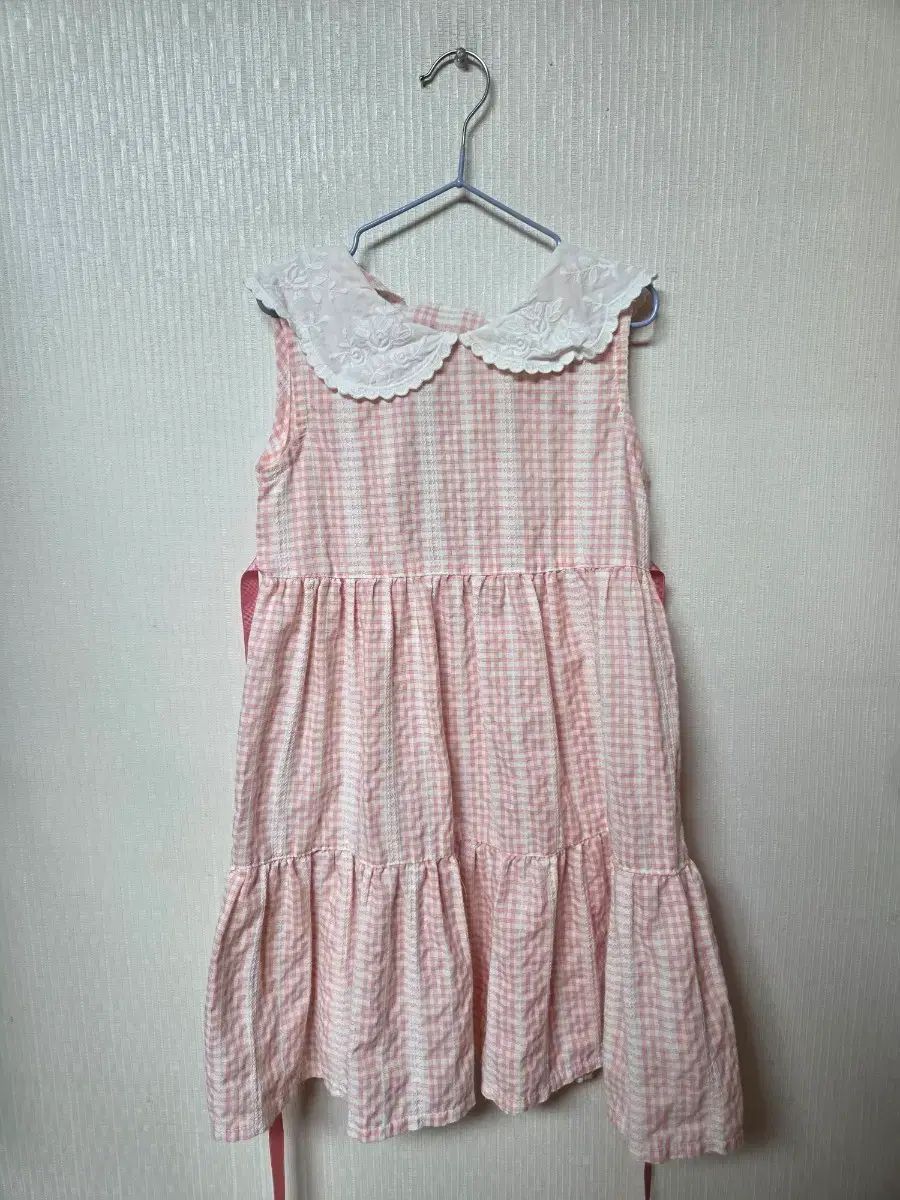 フリル ノースリーブワンピース by | 80-130cm全3色チェック柄フリル