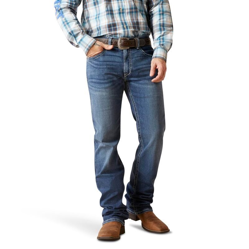 アリアト メンズ ボトムス デニムパンツ ブーツカット ブーツ ジーンズ Ariat M4 Relaxed Hugo Bootcut Jeans Bannock