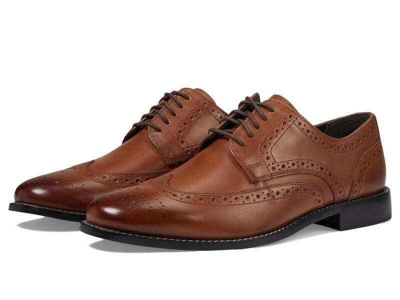 ノンブッシュ メンズ シューズ オックスフォード Nunn Bush Nelson Wing Tip Dress Casual Oxford Cognac