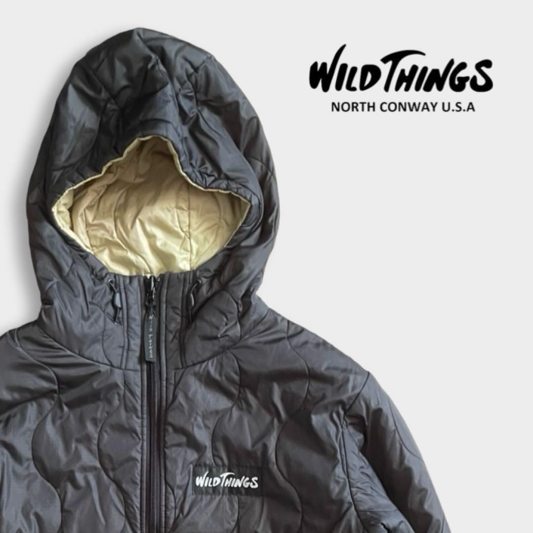 USA製 WILD THINGS ブラック ベージュ リバーシブル プリマロフト
