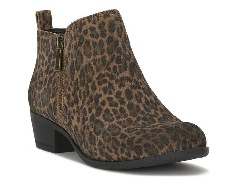 ラッキーブランド レディース シューズ ブーツ・レインブーツ Lucky Brand Basel Bootie Beige Leopard Print Suede ベージュ