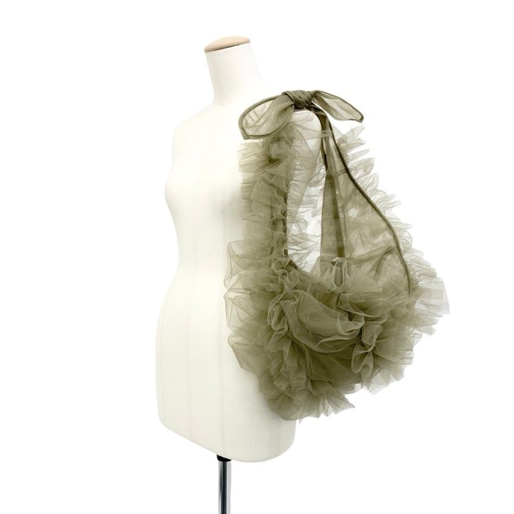 2024AW Chika Kisada チカキサダ tulle bag チュールバッグ カーキ CZ