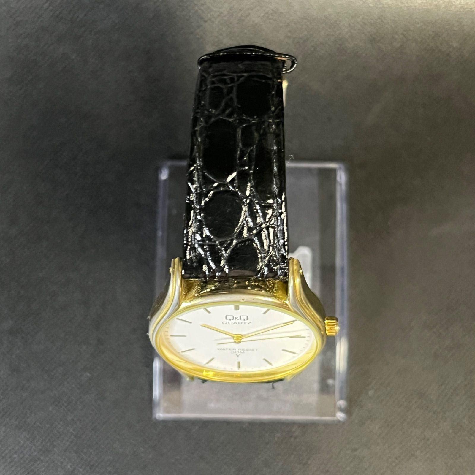 稼働品】 Q&Q CITIZEN 腕時計 ゴールド クォーツ 電池交換済み 動作
