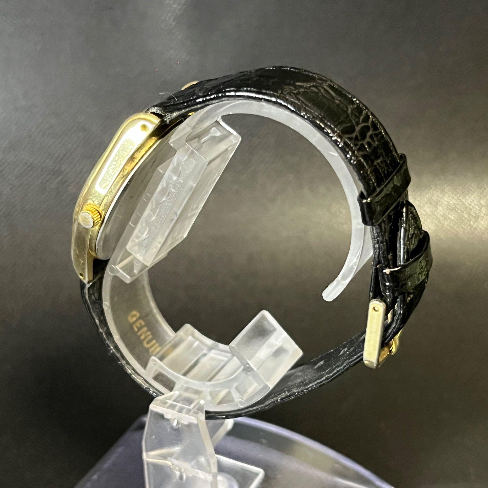 稼働品】 Q&Q CITIZEN 腕時計 ゴールド クォーツ 電池交換済み 動作