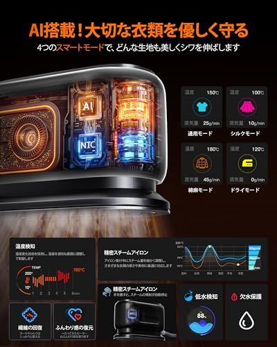【迅速に発送】【Poco'ceポコチェ掲載・2025年最軽量設計】RANVOO アイロン スチームアイロン 10秒立ち上がり 360°パワフルスチーム シワ伸ばし かけたまま スマートAIセンサー 4モード切替 自動クリーニング 180℃高温 a1a89bfc 【迅速に発送】【Poco'ceポコチェ掲載・2025年最軽量設計】RANVOO アイロン スチームアイロン 10秒立ち上がり 360°パワフルスチーム シワ伸ばし かけたまま スマートAIセンサー 4モード切替 自動クリーニング 180℃高温 a1a89bfc