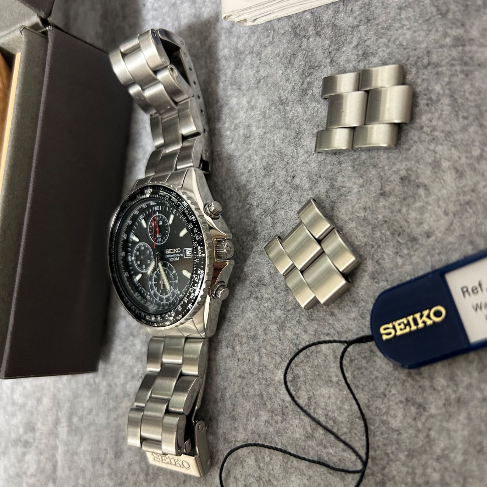 美品 セイコー パイロット クロノグラフ SND253P1 7T92-0CF0腕時計