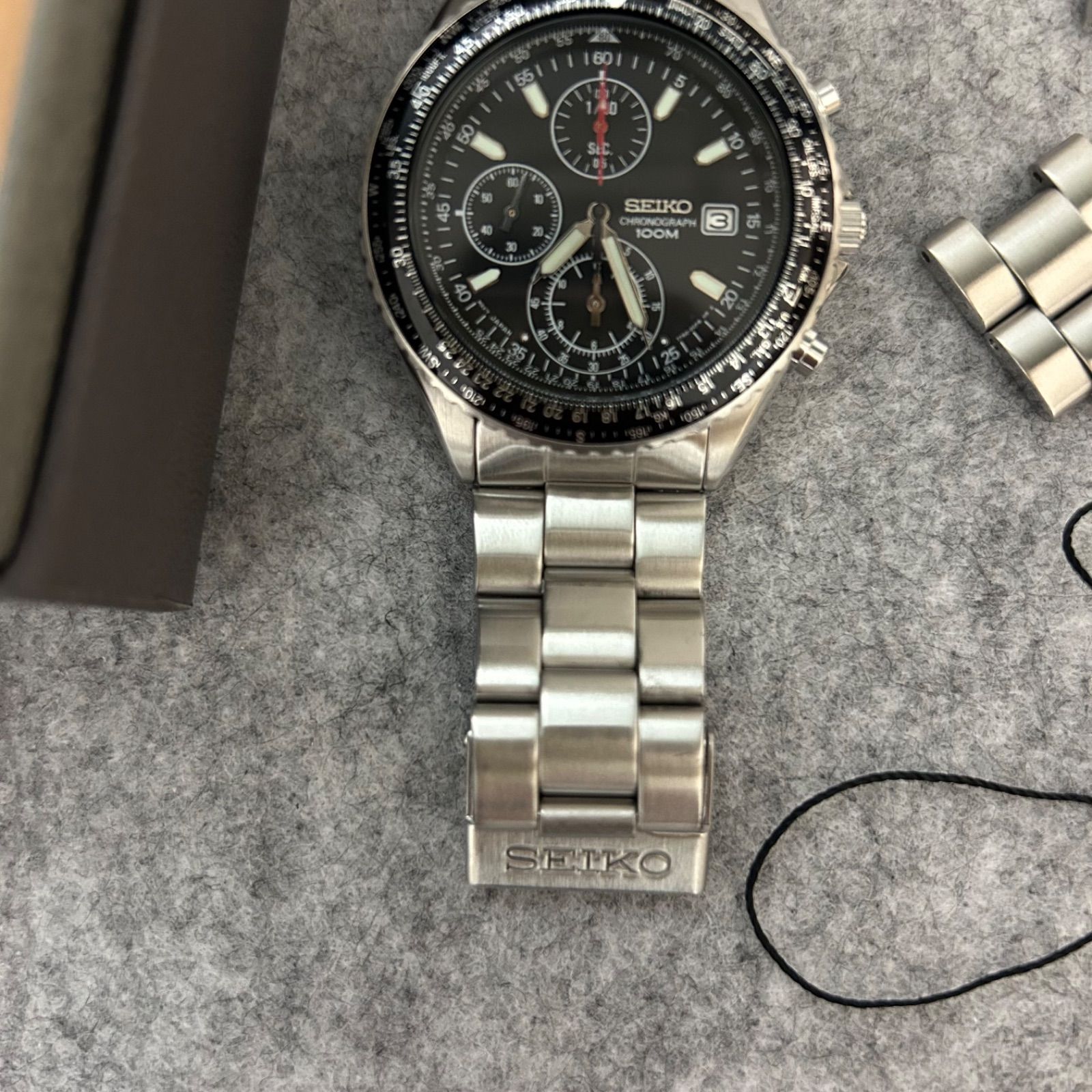 美品 セイコー パイロット クロノグラフ SND253P1 7T92-0CF0腕時計