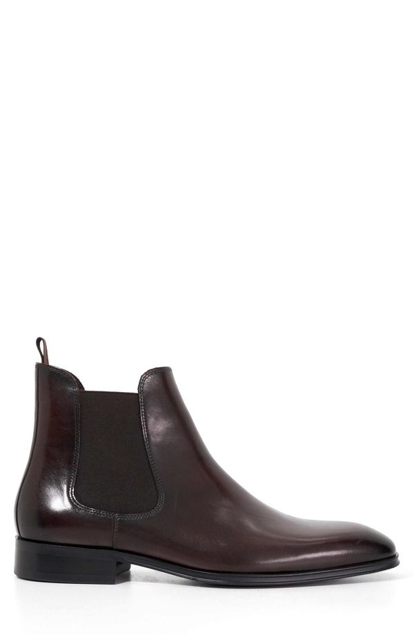 デューンロンドン メンズ シューズ ブーツ・レインブーツ チェルシーブーツ チェルシー Dune London Matchin Plain Toe Chelsea Boot Dark Brown ブラ