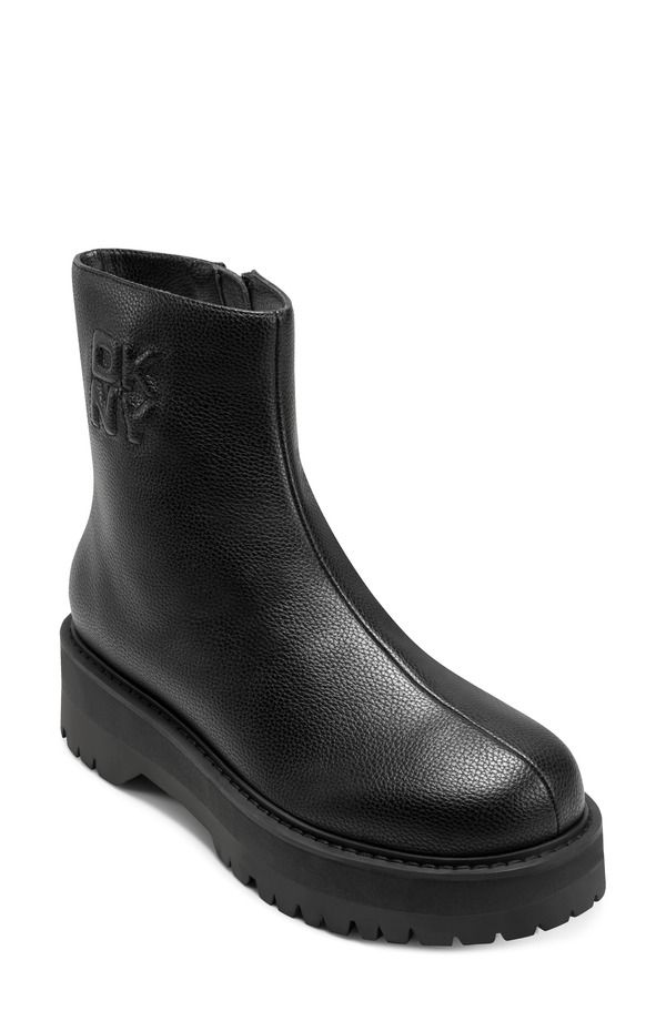 ダナ キャラン ニューヨーク レディース シューズ ブーツ・レインブーツ DKNY Binyamin Lug Sole Bootie Black ブラック