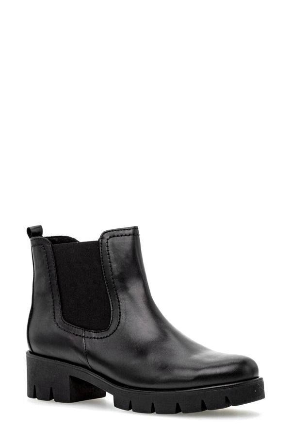 ガボール レディース シューズ ブーツ・レインブーツ Gabor Lug Sole Boot Black ブラック