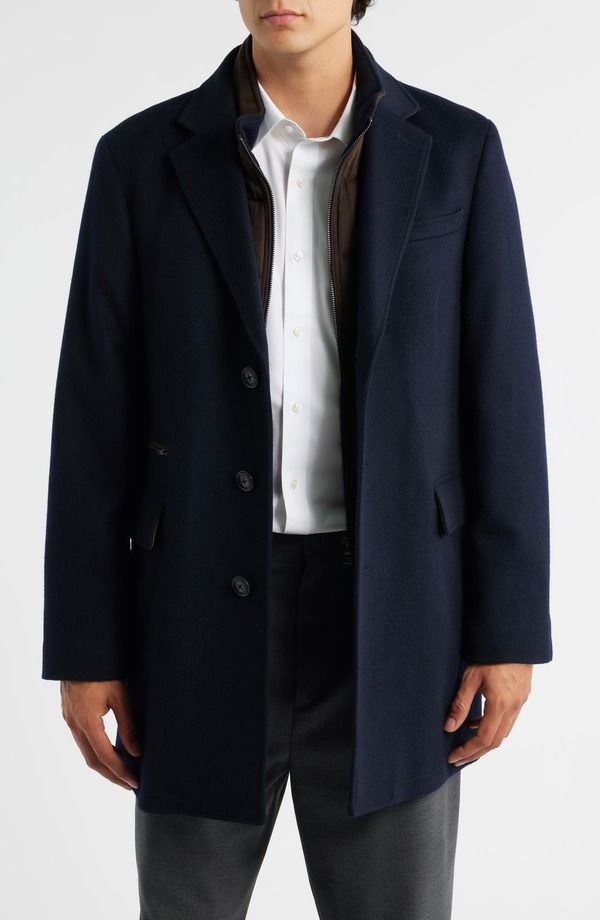 ハート シャフナー マルクス メンズ アウター ジャケット・ブルゾン キルティング ウール スエード コート Hart Schaffner Marx Ellington Wool Cashmere O