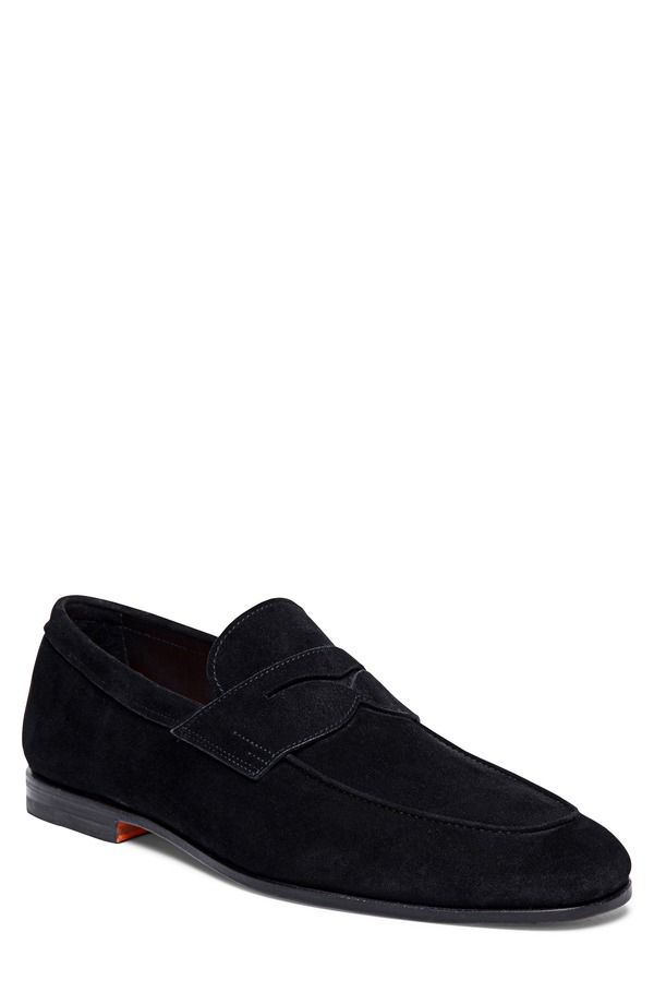 サントーニ メンズ シューズ ローファー Santoni Carlos Penny Loafer Black ブラック 168,900円