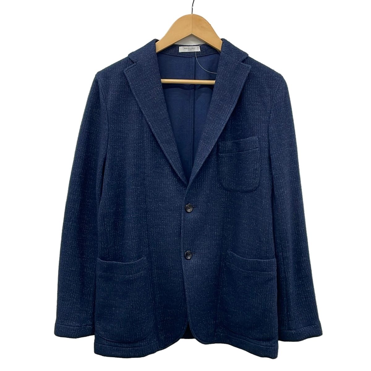 交渉可　美品 BOGLIOLI ネイビー ウール ジャケット サイズ48 BOGLIOLI(ボリオリ) ジャケット サイズXS メンズ美品 - ダークネイビー
