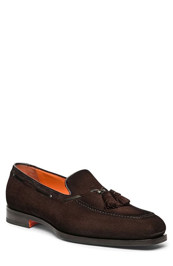 サントーニ メンズ シューズ ローファー Santoni Brando Tasseloafer Dark Brown ブラウン