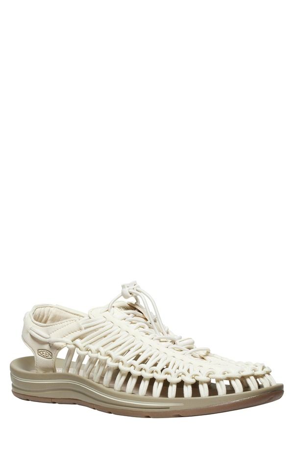 キーン メンズ シューズ サンダル KEEN Uneek Sandal White Cap Cornstalk ホワイト