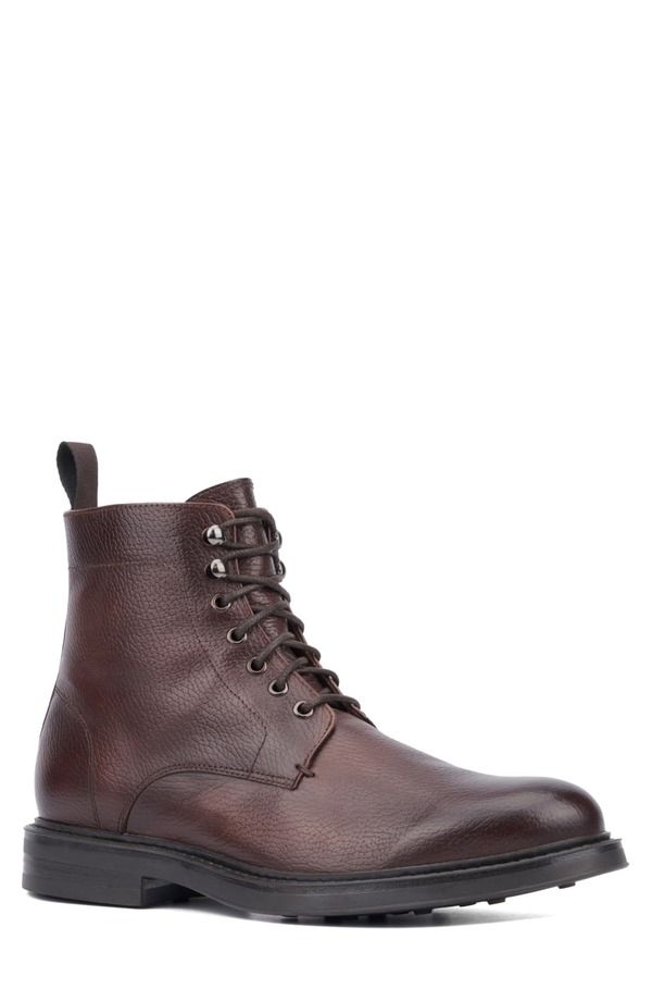 アクアタリア メンズ シューズ ブーツ・レインブーツ Aquatalia Bernardo Waterepellent Combat Boot Brown ブラウン