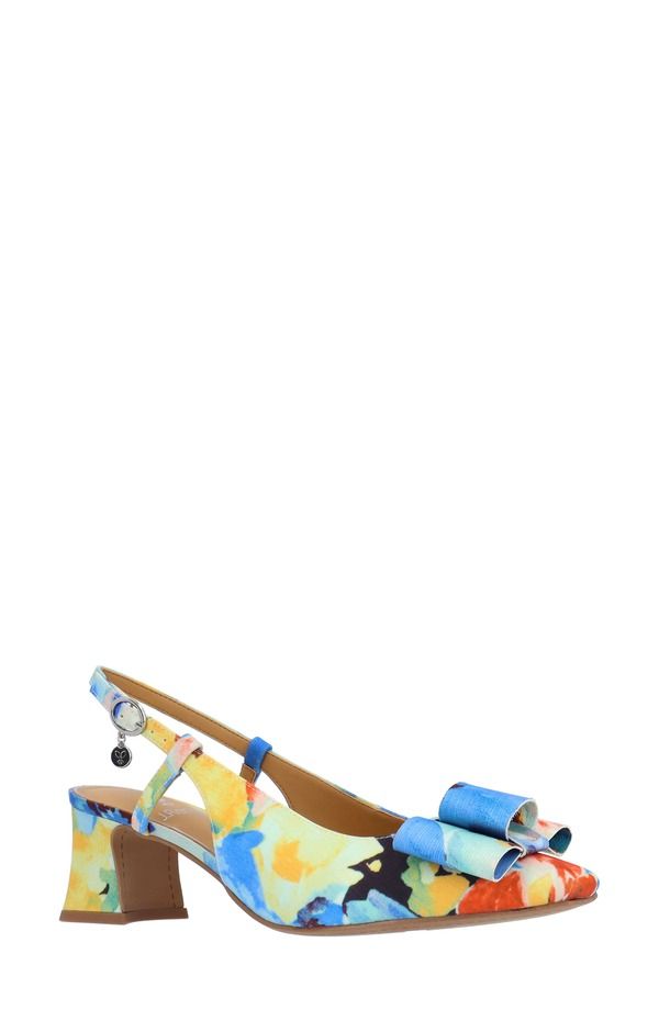 ジェイレニー レディース シューズ ヒール J Rene Greer Slingback Pump Blue Yellow Green ブルー