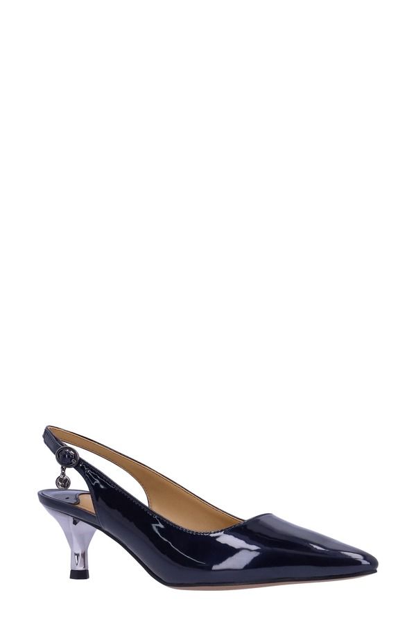ジェイレニー レディース シューズ ヒール J Rene Ferryanne Slingback Pointed Toe Pump Navy ネイビー