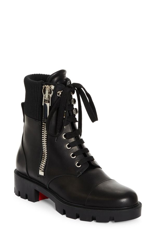 クリスチャン・ルブタン レディース シューズ ブーツ・レインブーツ Christian Louboutin En Hiver Lug Sole Bootie Black ブラック