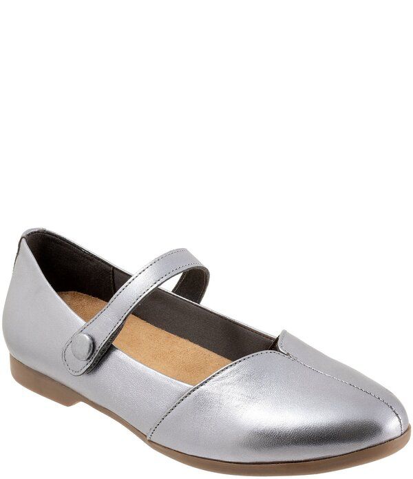 トロッターズ レディース シューズ パンプス レザー Trotters Irene Leather Mary Jane Flats Pewter ピューター