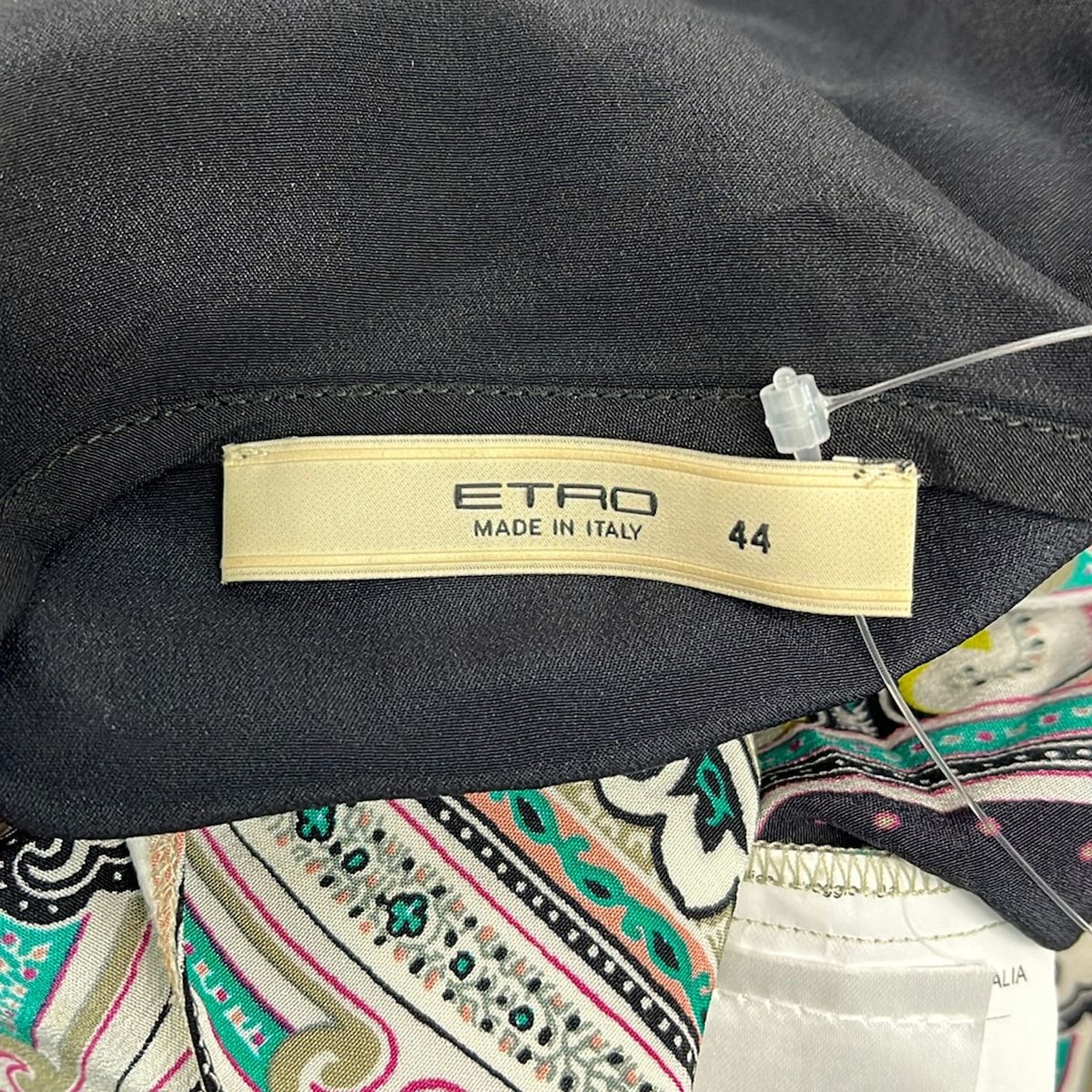 ETRO(エトロ) 長袖カットソー サイズ44 L レディース 黒×グリーン
