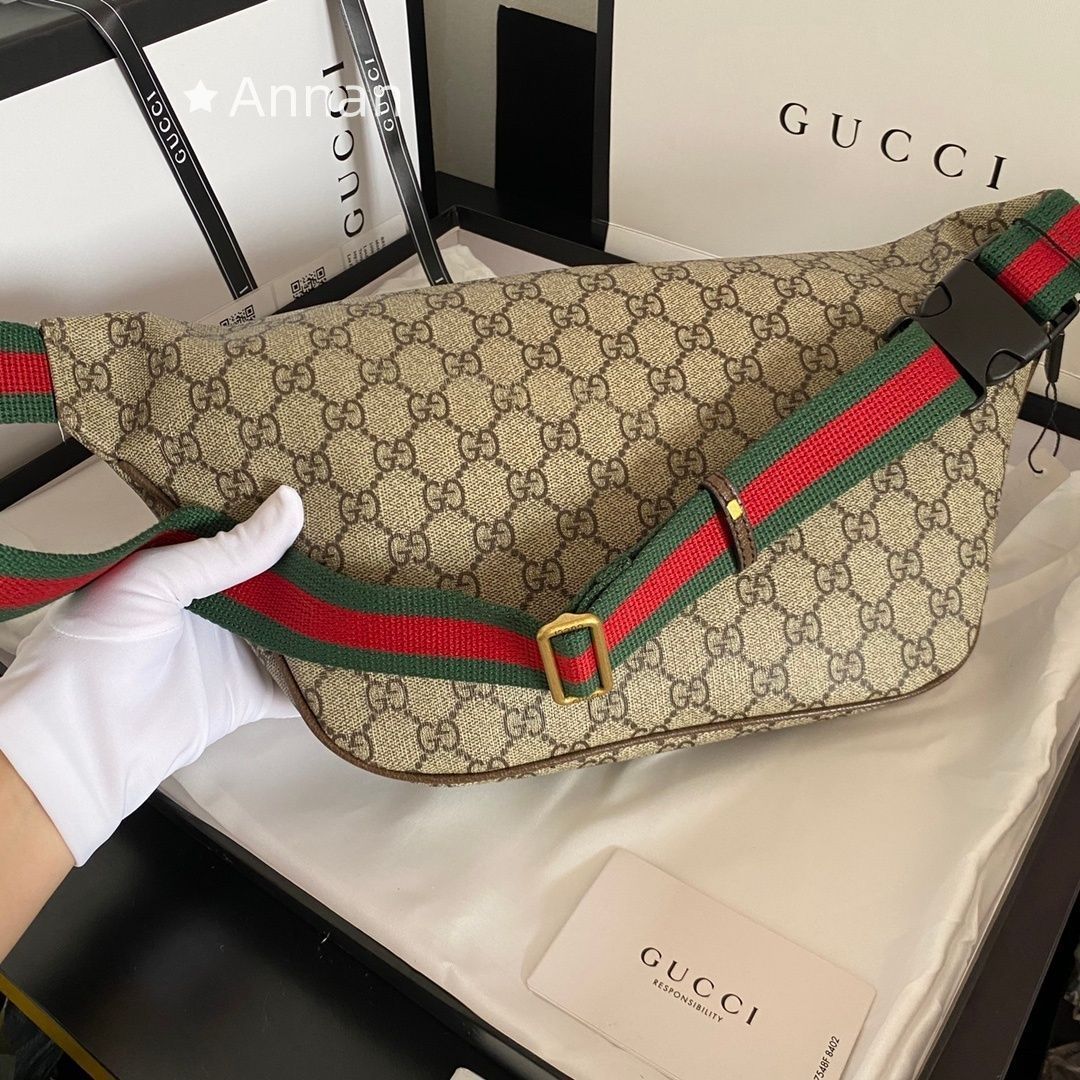 大人気 GUCCI グッチクーリエ ソフト GGスプリーム ボディバッグ エン