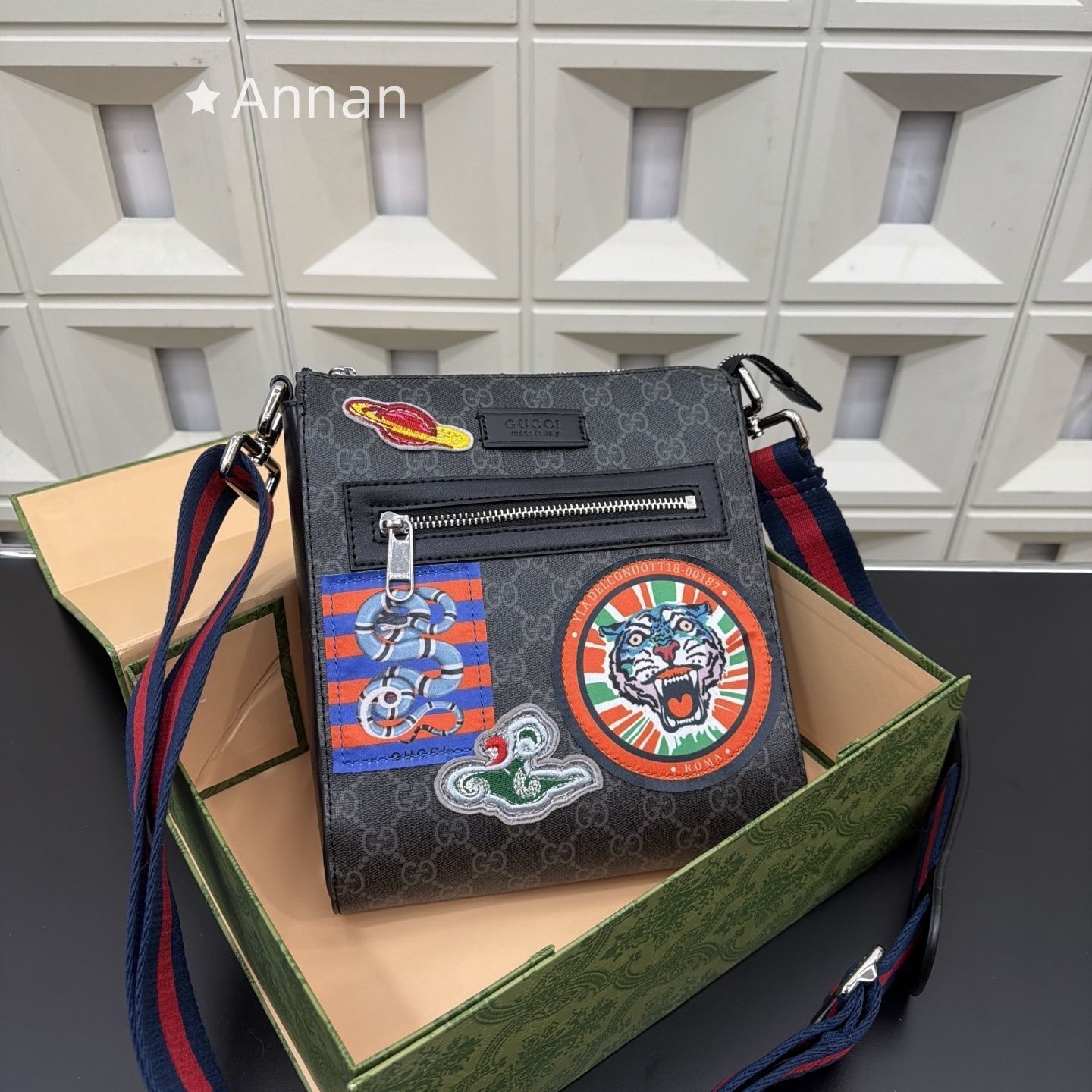 綺麗 グッチ GUCCI ショルダーバッグ メンズ GGスプリーム スモール
