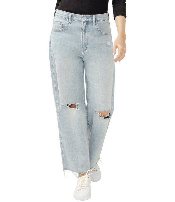 シルバー ジーンズ レディース ボトムス デニムパンツ ワイドレッグ クロップド Silver Jeans Co Beasy High Rise Wide Leg Cropped Jeans Mala