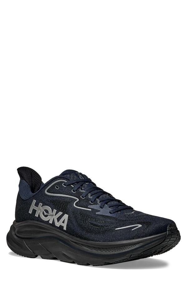 ホカオネオネ メンズ シューズ スニーカー HOKA Clifton 10 Running Shoe Wide Width Available Varsity Navy Black ブラック