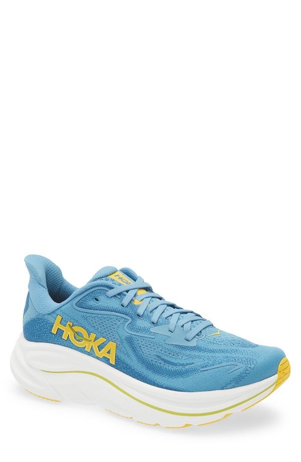 ホカオネオネ メンズ シューズ スニーカー HOKA Clifton 10 Running Shoe Wide Width Available Alpine Blue Foggy Night ブルー