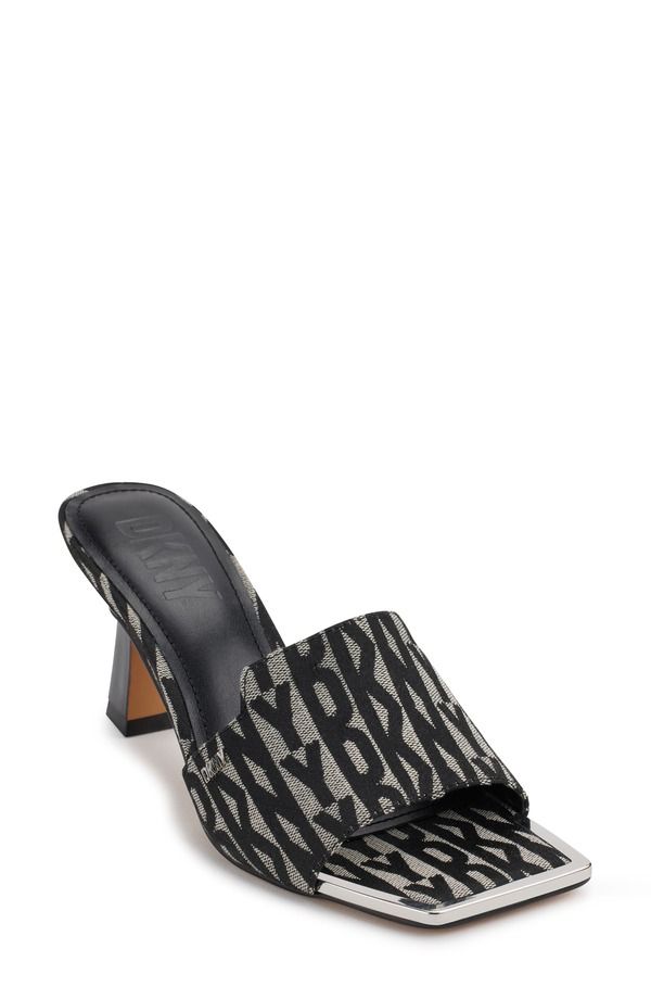 ダナ キャラン ニューヨーク レディース シューズ サンダル DKNY Square Toe Slide Sandal Black Eggnog ブラック