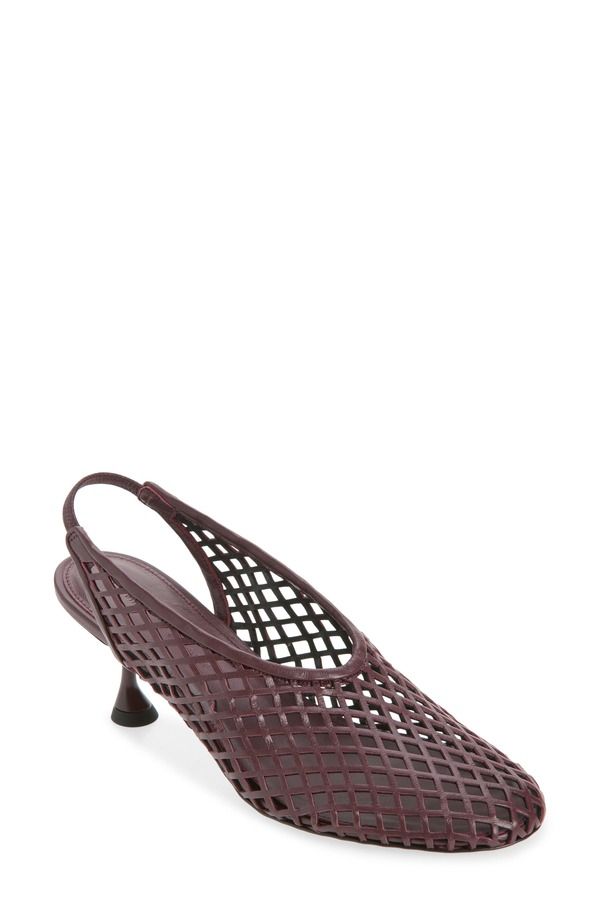 プロエンザショラー レディース シューズ パンプス Tシャツ Proenza Schouler Tee Perforated Slingback Pump Burgundy バーガンディ
