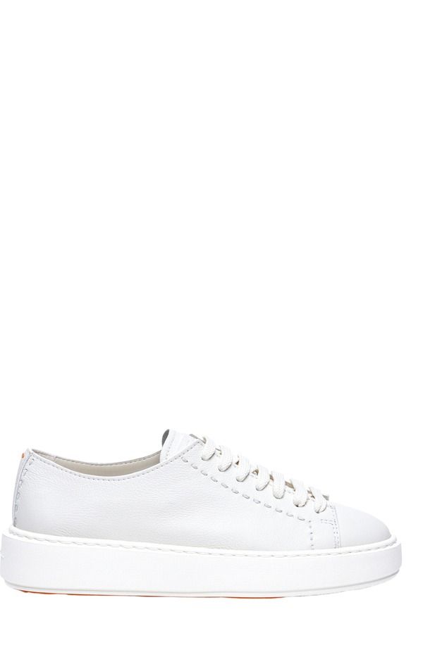 サントーニ レディース シューズ スニーカー レザー Santoni Womens white leather sneaker White ホワイト