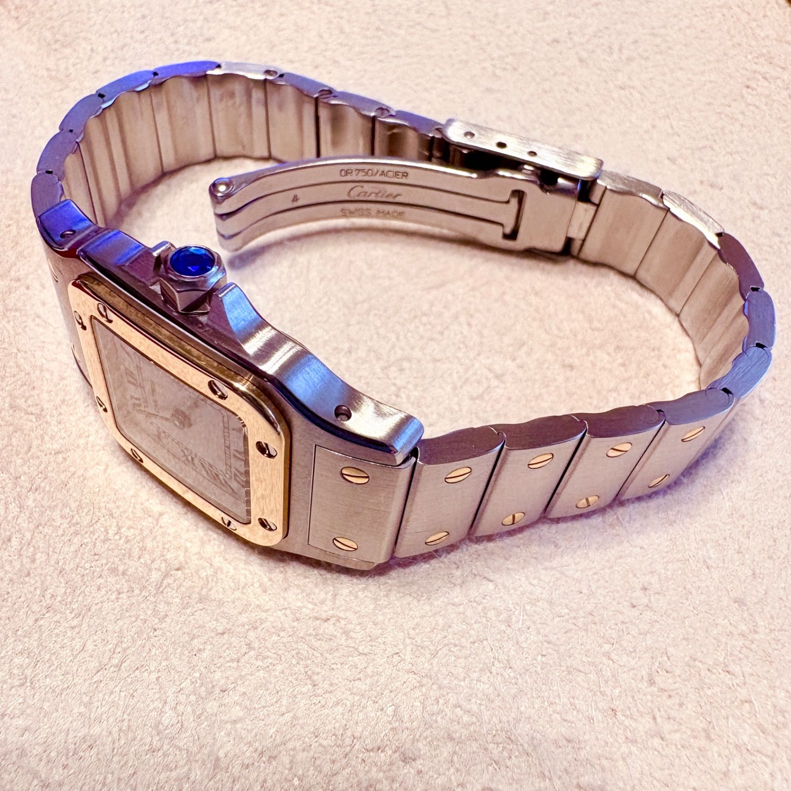 美品☆カルティエ サントスガルベ コンビ K18×SS レディース腕時計 OH