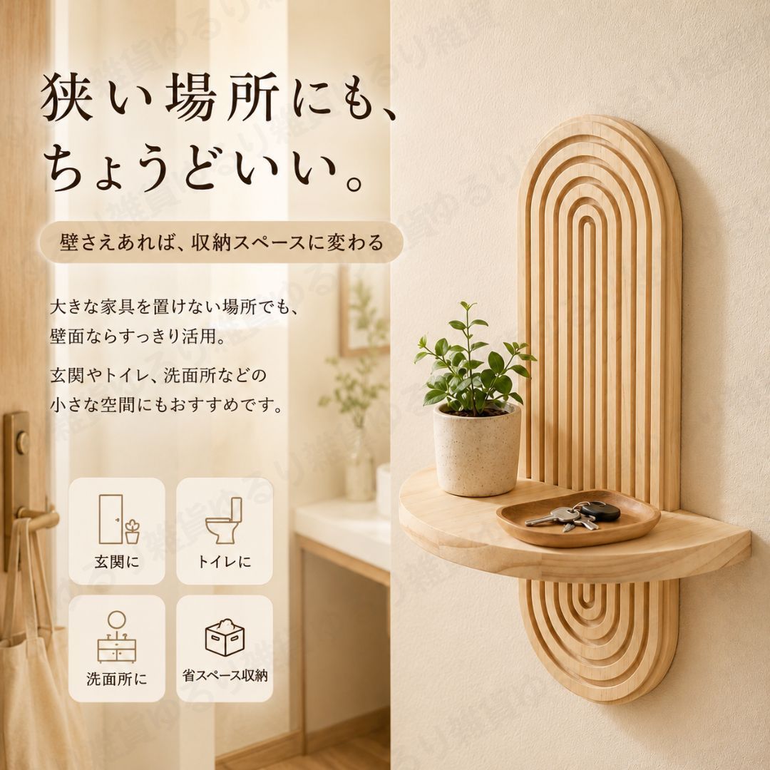 先着10個限定価格1220円】 ウォールェルフ 壁掛け 棚 飾り棚 木製 無垢