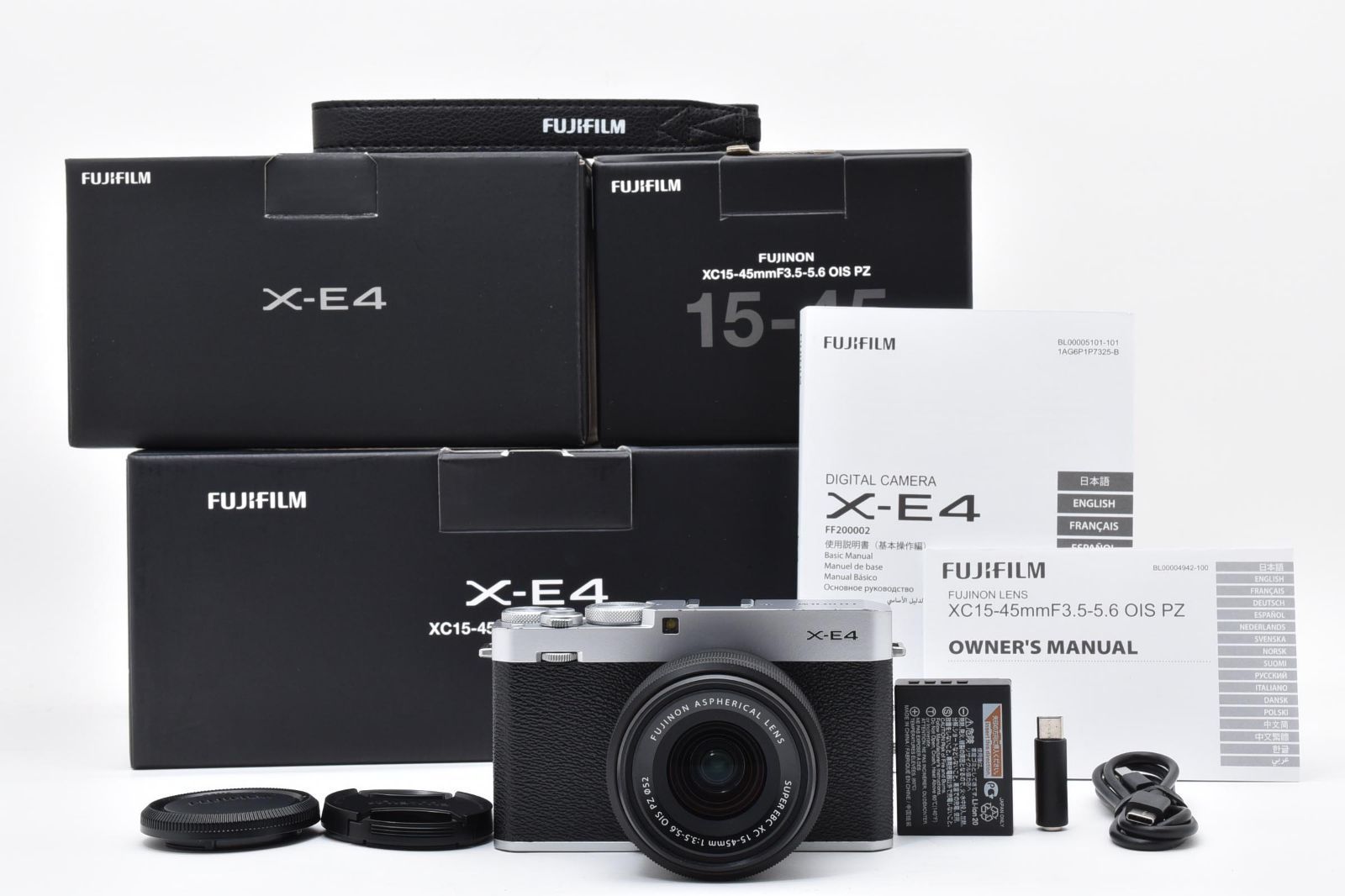 シャッター回数10204回！□極上品□ FUJIFILM X-E4 XC15-45mm レンズ