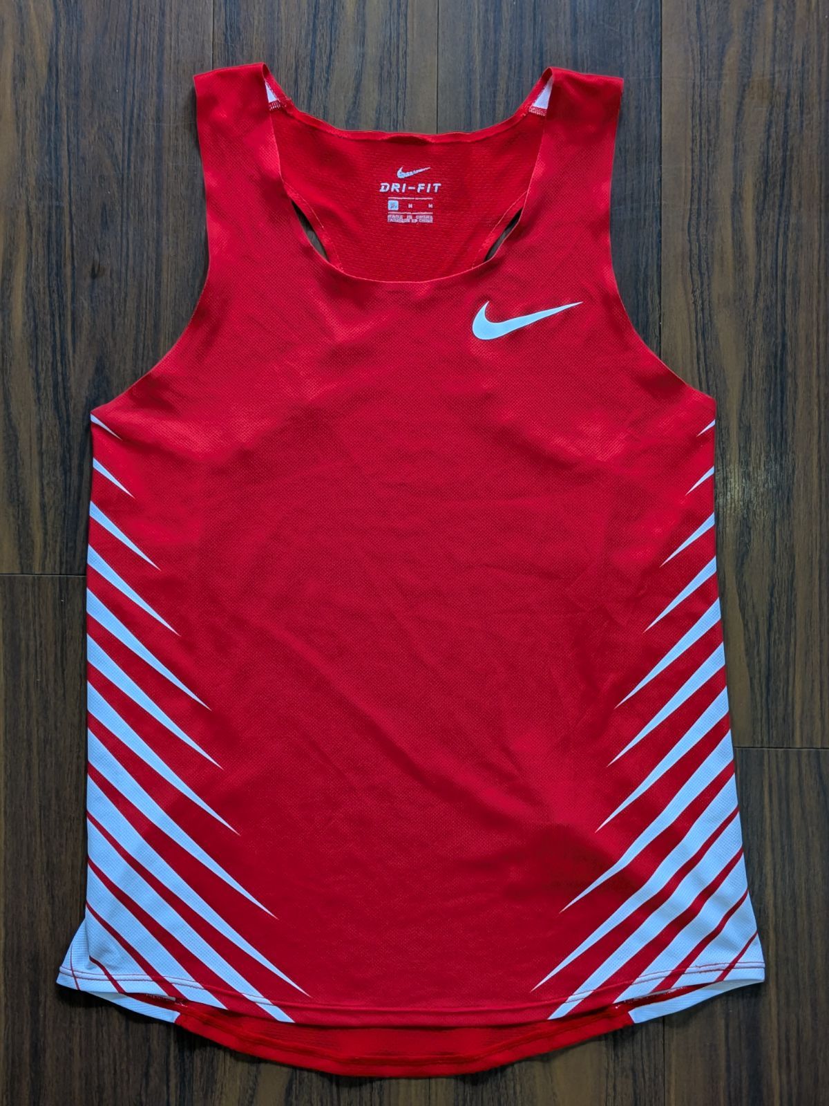 NIKE ナイキ プロエリート DRI-FIT シングレット ランニングシャツ M 赤 エアロスイフト