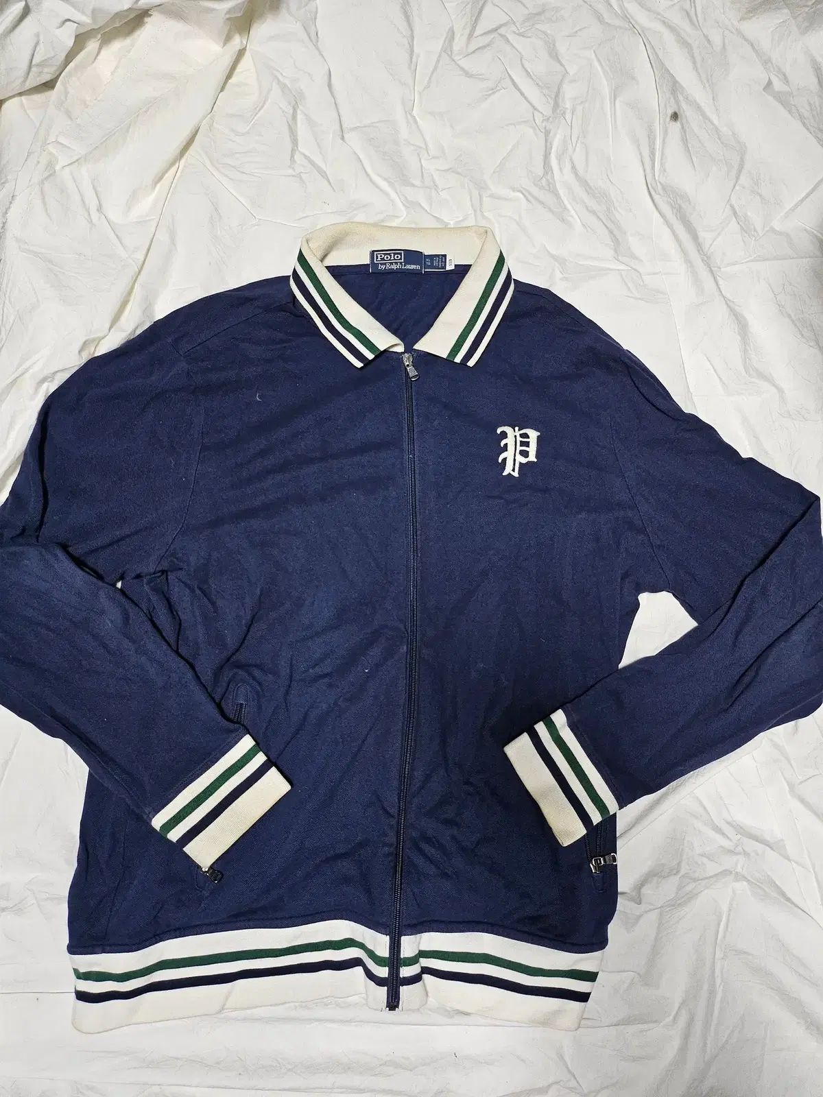 正規品) POLO RALPH LAUREN ビッグロゴ Pロゴ ジップアップ ジャージ ジャケット XL