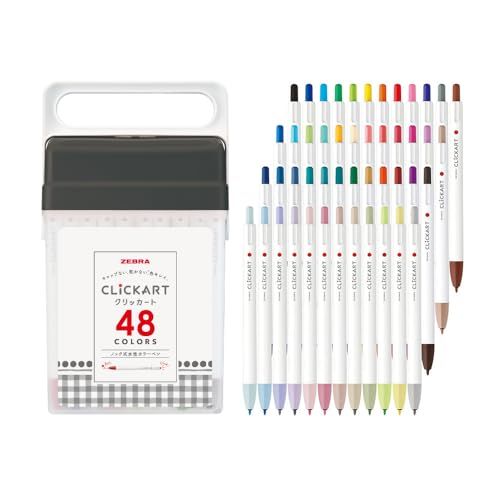 ゼブラ 水性マーカー クリッカート 48色セット ケース入 WYSS22-48C-AZｍａ